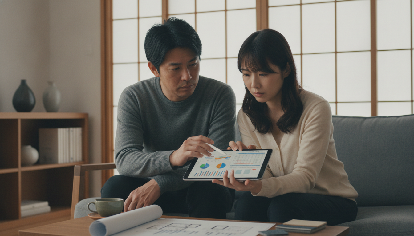住宅の外壁塗装費用を相談している様子