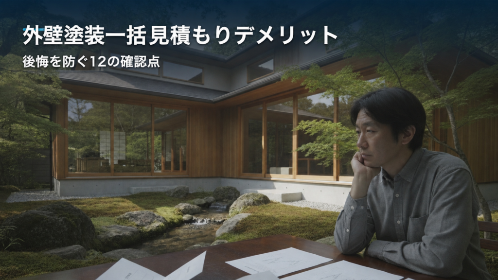 外壁塗装一括見積もりデメリット｜後悔を防ぐ12の確認点のアイキャッチ画像