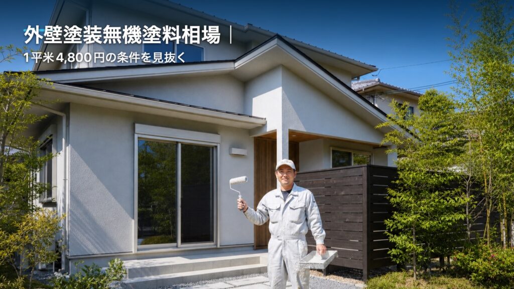 外壁塗装無機塗料相場｜1平米4,800円の条件を見抜く