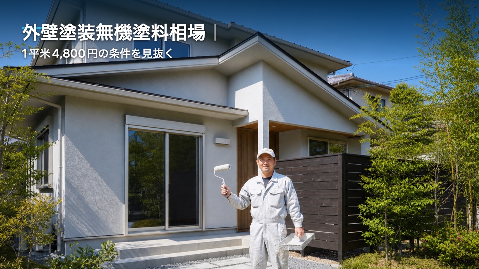 外壁塗装無機塗料相場｜1平米4,800円の条件を見抜く