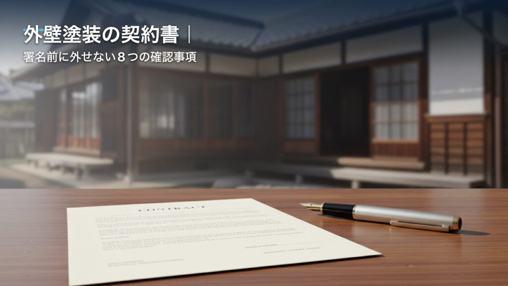 外壁塗装の契約書｜署名前に外せない8つの確認事項のアイキャッチ画像