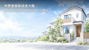 外壁塗装助成金大阪｜2026年度の申請条件と注意点のアイキャッチ画像