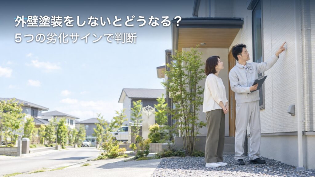 外壁塗装をしないとどうなる？5つの劣化サインで判断のアイキャッチ画像
