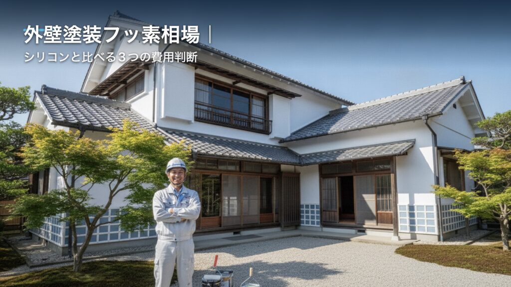 外壁塗装フッ素相場｜シリコンと比べる3つの費用判断のアイキャッチ画像
