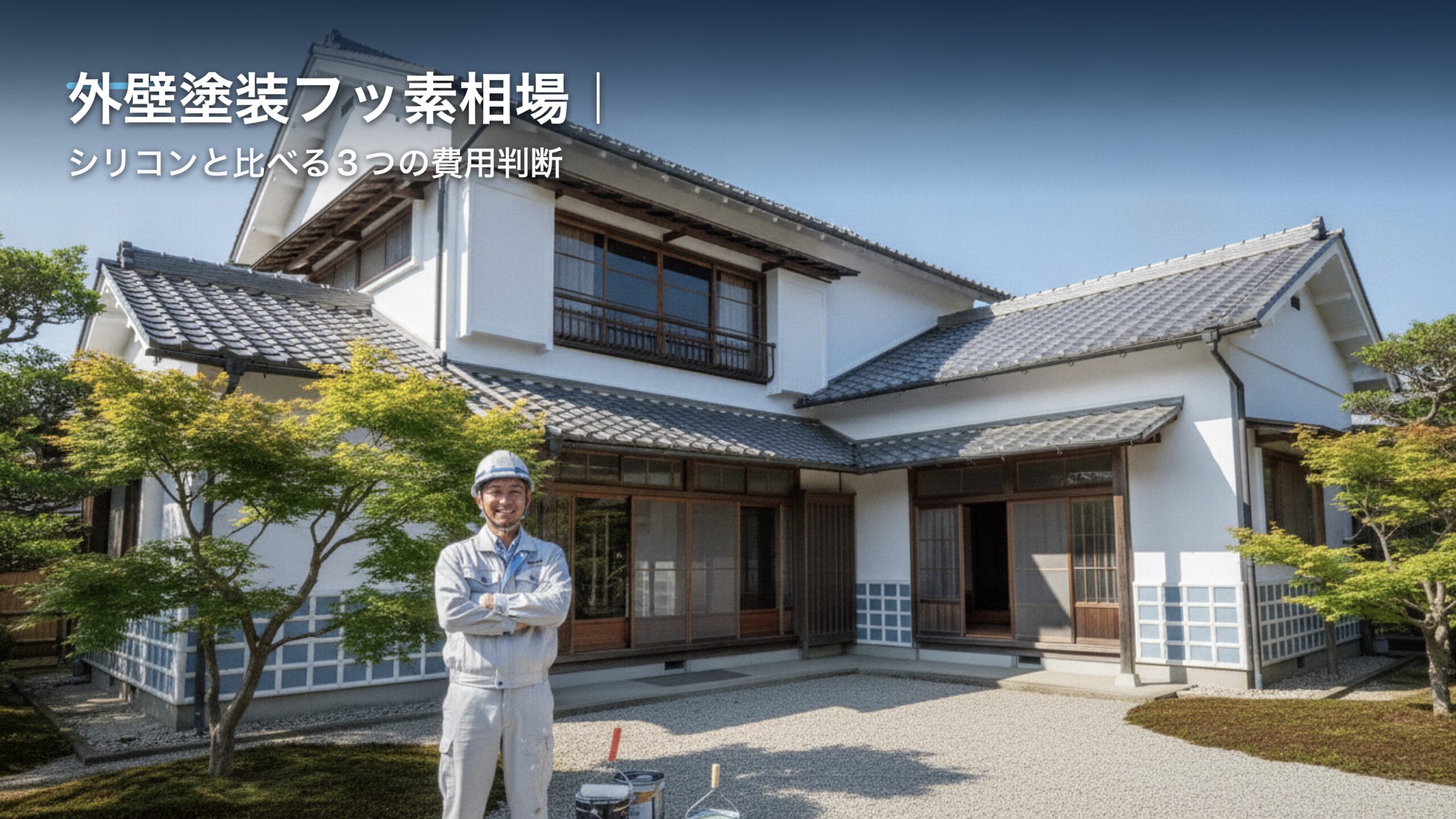外壁塗装フッ素相場｜シリコンと比べる3つの費用判断のアイキャッチ画像