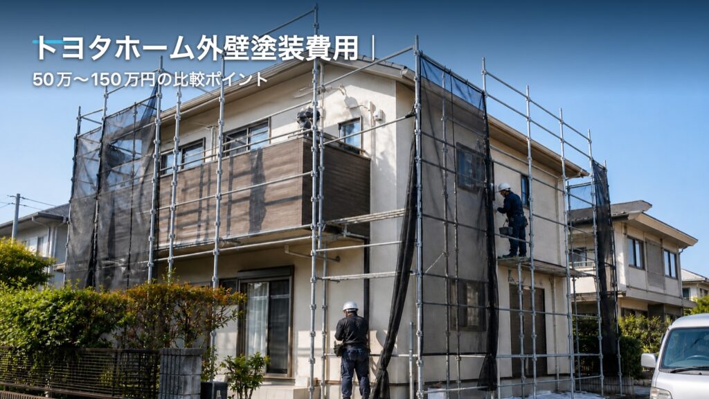 トヨタホーム外壁塗装費用｜50万〜150万円の比較ポイントのアイキャッチ画像