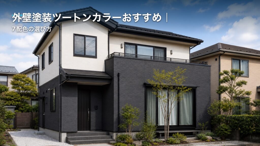 外壁塗装ツートンカラーおすすめ｜7配色の選び方のアイキャッチ画像