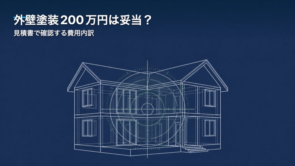 外壁塗装200万円は妥当？見積書で確認する費用内訳のアイキャッチ画像
