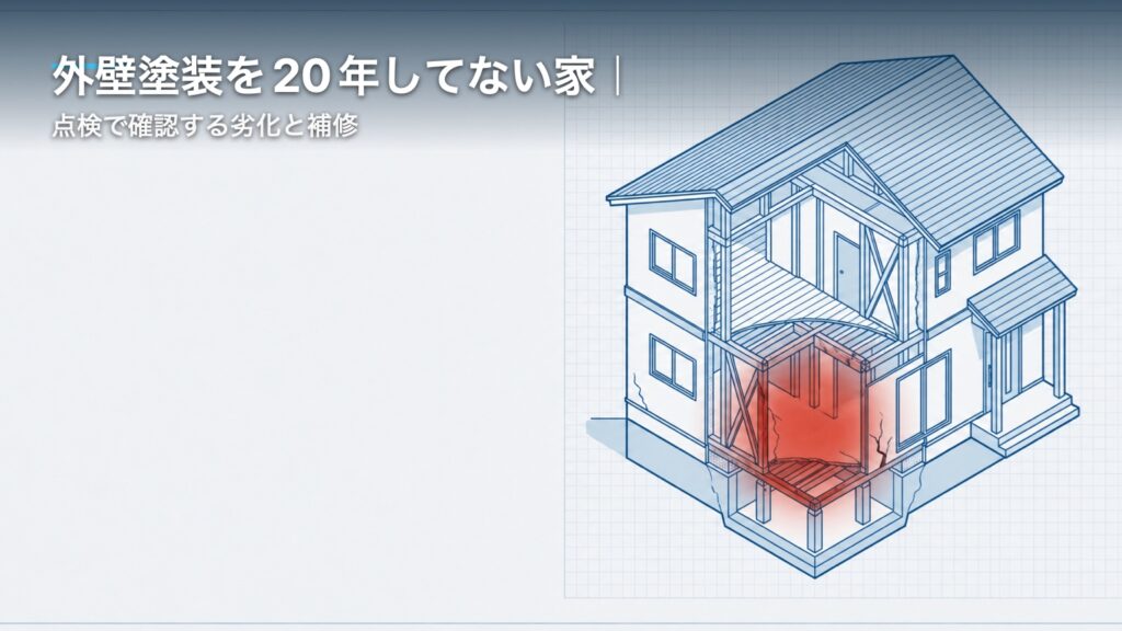 外壁塗装を20年してない家｜点検で確認する劣化と補修のアイキャッチ画像