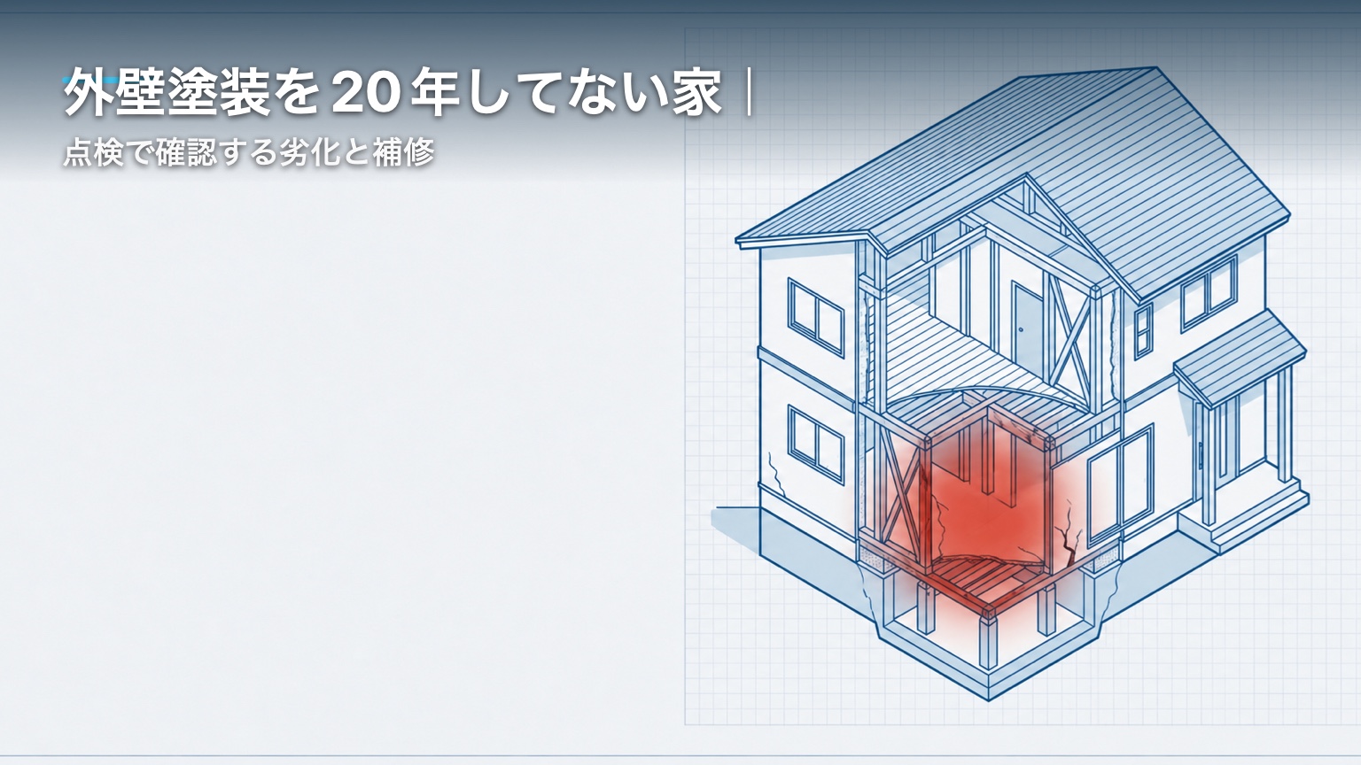 外壁塗装を20年してない家｜点検で確認する劣化と補修のアイキャッチ画像