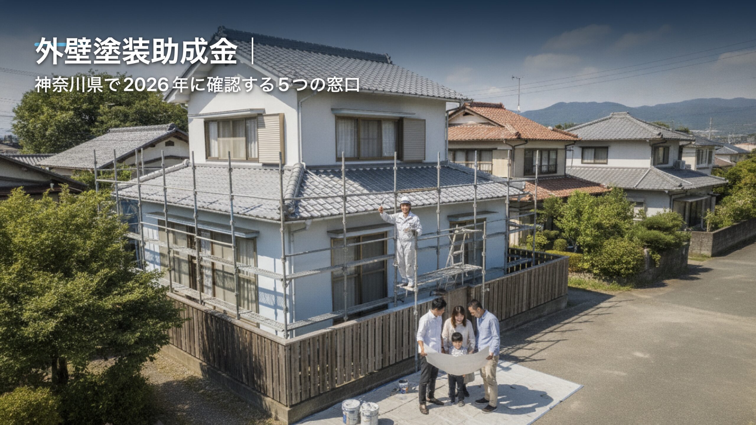 外壁塗装助成金｜神奈川県で2026年に確認する5つの窓口のアイキャッチ画像
