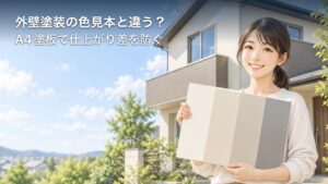 外壁塗装の色見本と違う？A4塗板で仕上がり差を防ぐのアイキャッチ画像