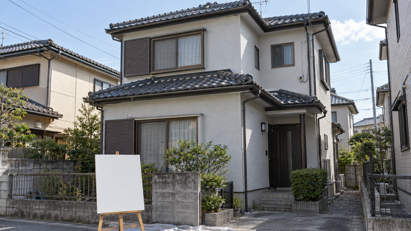 外壁塗装の対象面積と坪数の違いを確認するイメージ