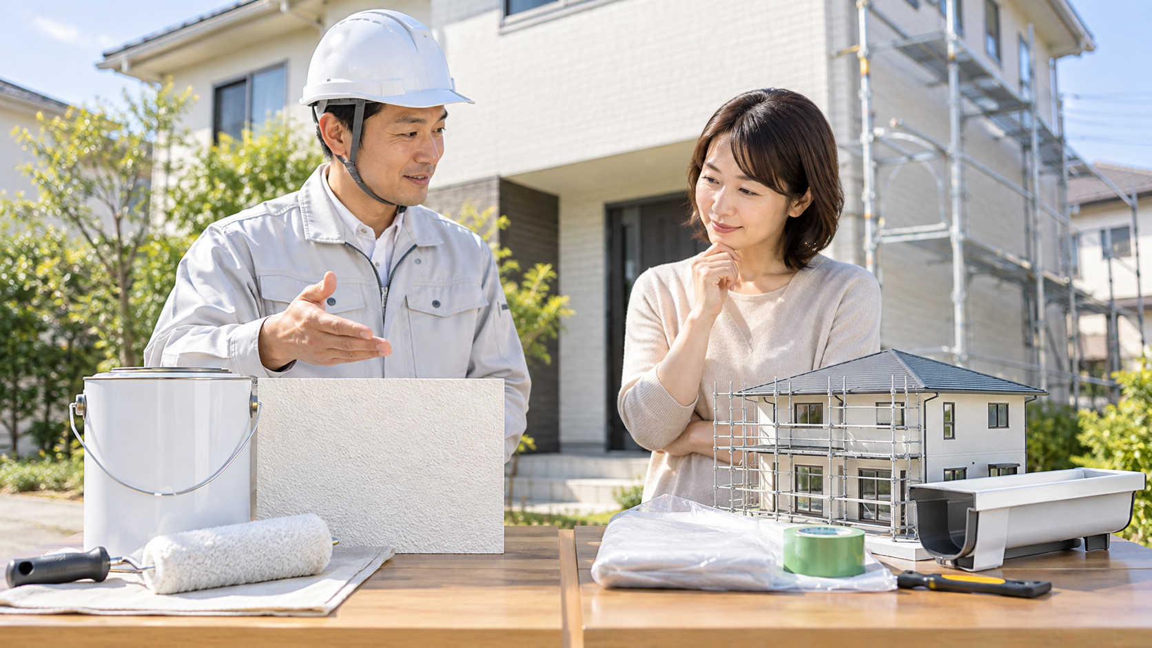 メーカーの条件付き材工価格と戸建て見積もりを照合する様子