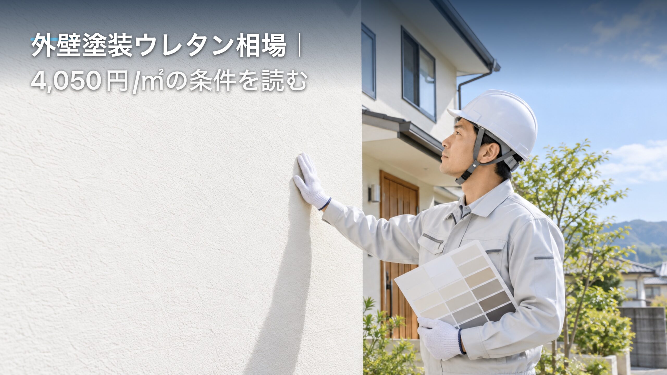 外壁塗装ウレタン相場｜4,050円/㎡の条件を読むのアイキャッチ画像