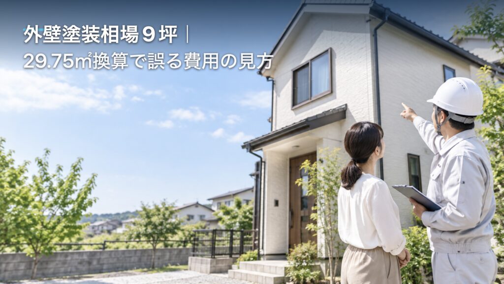 外壁塗装相場9坪｜29.75㎡換算で誤る費用の見方のアイキャッチ画像