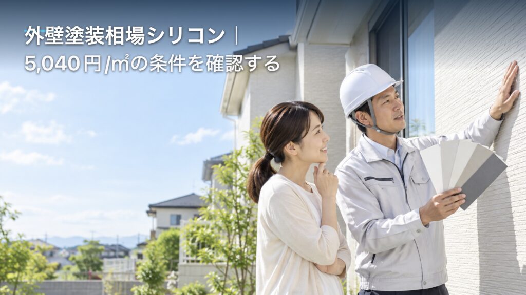 外壁塗装相場シリコン｜5,040円/㎡の条件を確認するのアイキャッチ画像