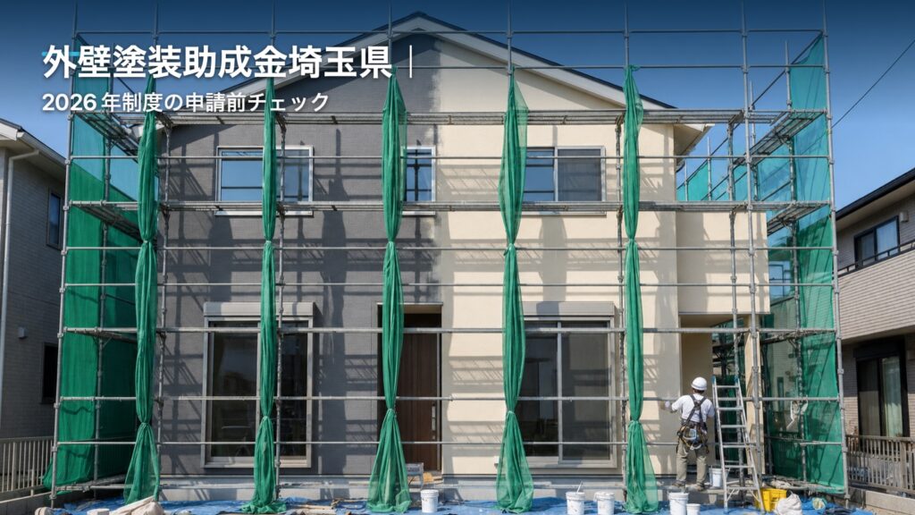 外壁塗装助成金埼玉県｜2026年制度の申請前チェックのアイキャッチ画像